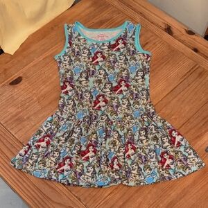 Disney Princess Girls Multi-Color SleevelessTank Top Dress, Size M (7/8)